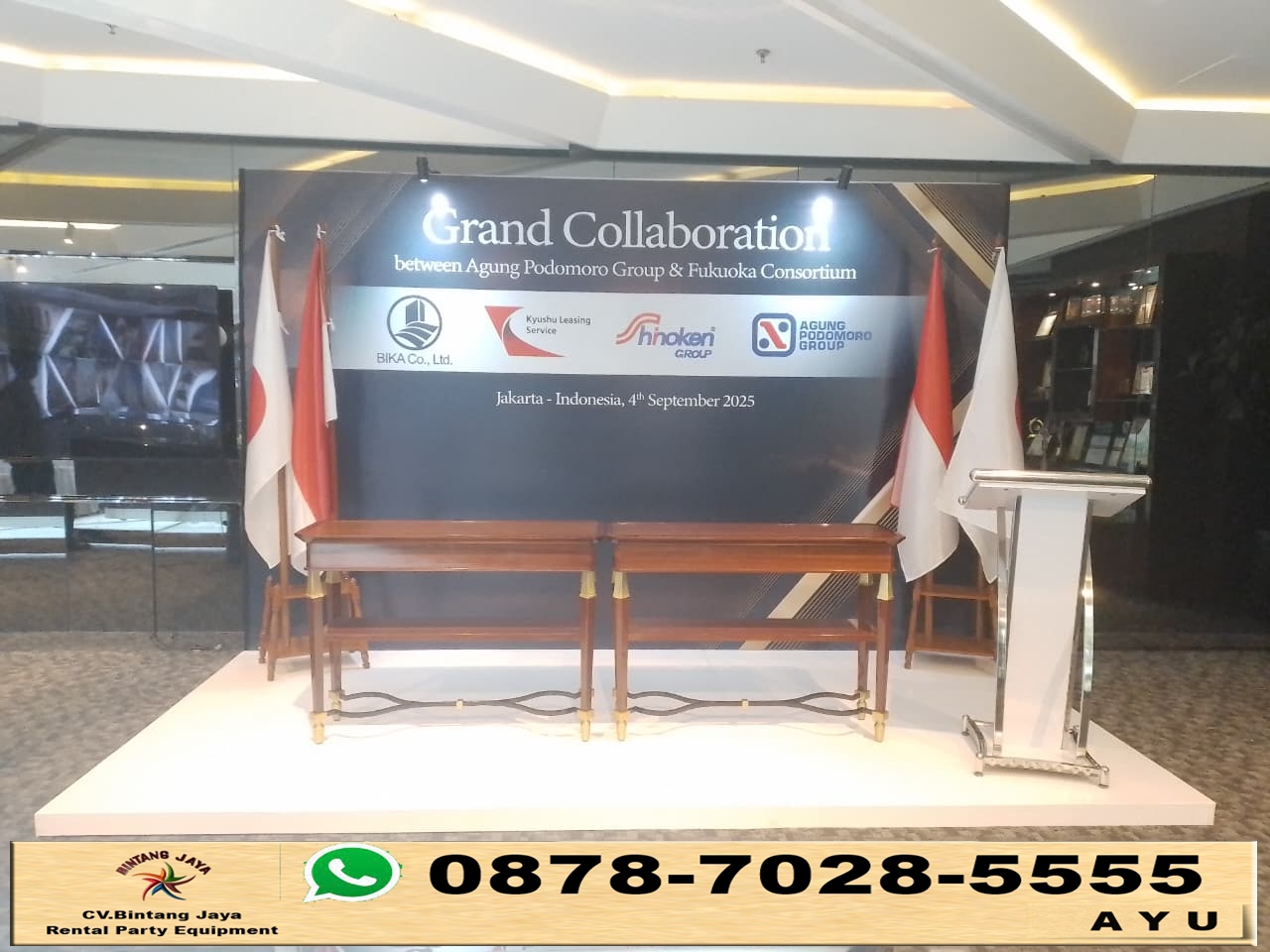 Jasa Sewa Panggung Backdrop Dan Podium Event Di Tangerang