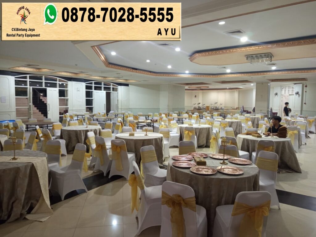 Jasa Sewa Round Table Kursi Cover Event Kemenpora Jakarta