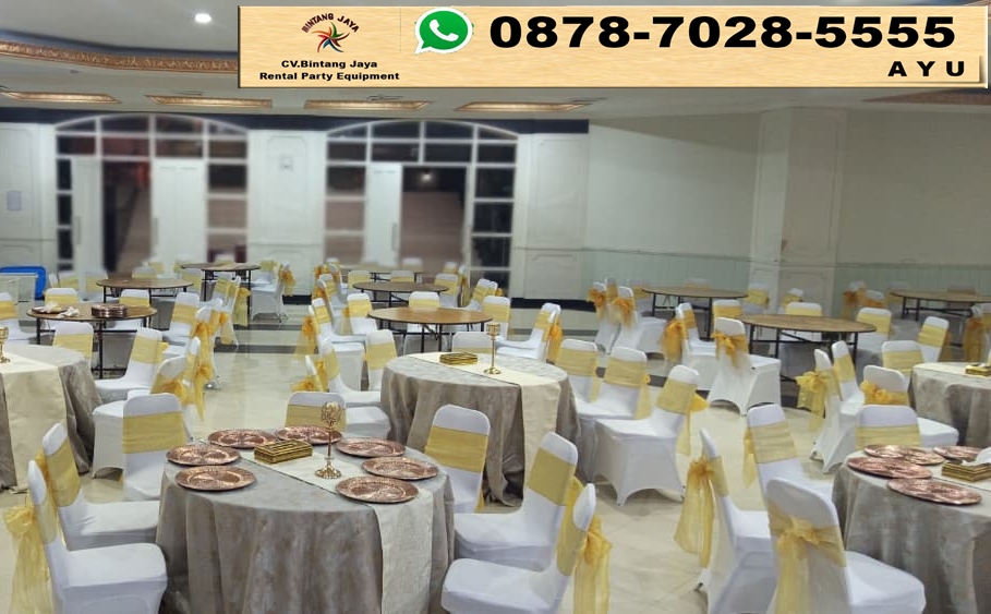 Jasa Sewa Round Table Kursi Cover Event Kemenpora Jakarta