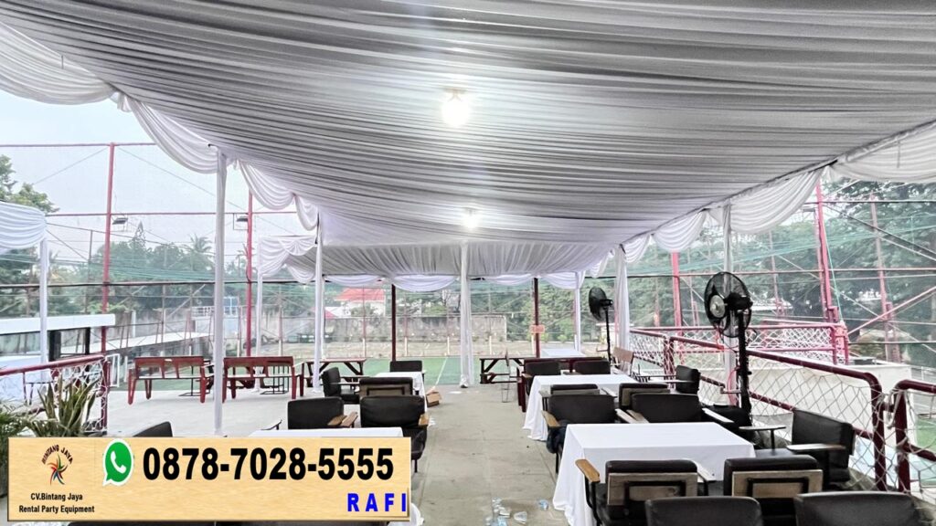 Jasa Sewa Tenda Putih Serut Dan Bangku Taman Jakarta