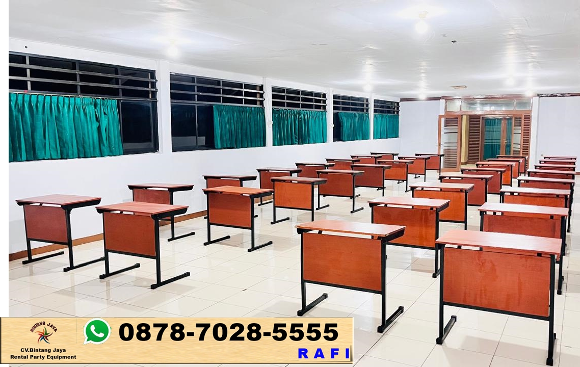 Rental Meja Kelas Atau Meja Test Single HPL Jaksel