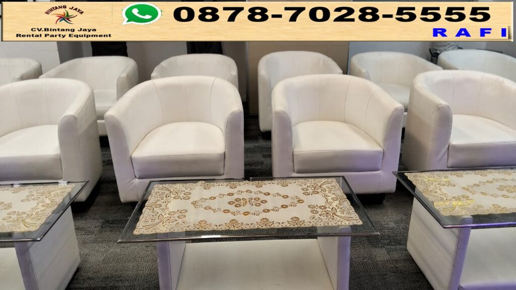 Rental Sewa Sofa Oval Dan Meja Kaca Jakarta