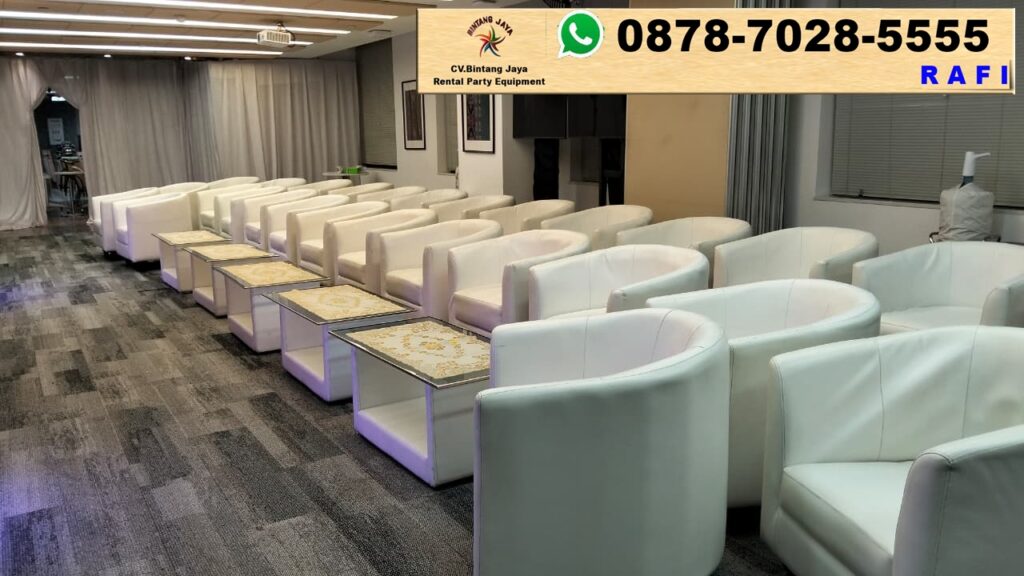 Rental Sewa Sofa Oval Dan Meja Kaca Jakarta