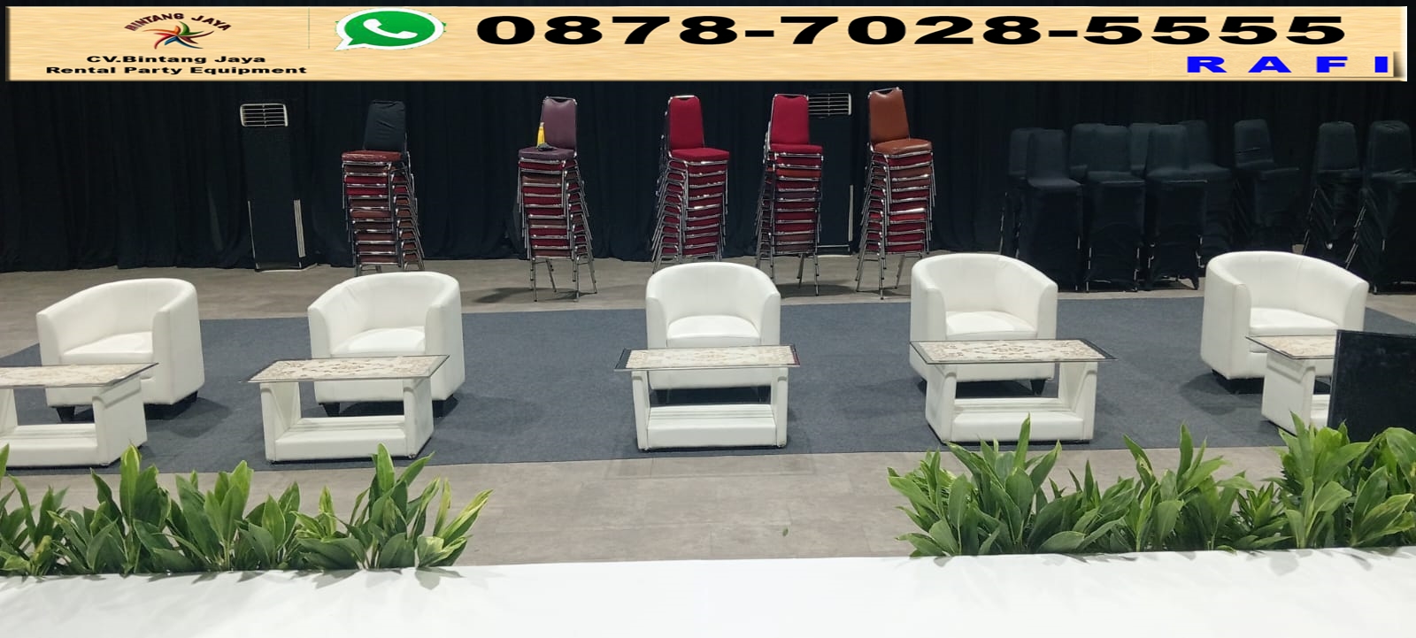 Sewa Sofa Oval Event Damai Indah Golf BSD Tangerang