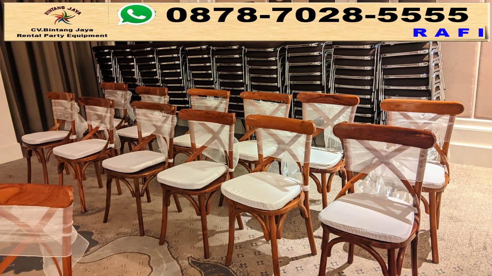 Vendor Sewa Kursi Cross Back Terlengkap Jakarta