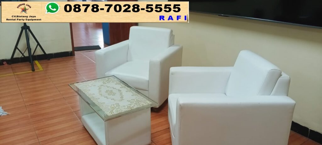 Vendor Sewa Sofa Kotak Plus Meja VIP Kaca Jakarta