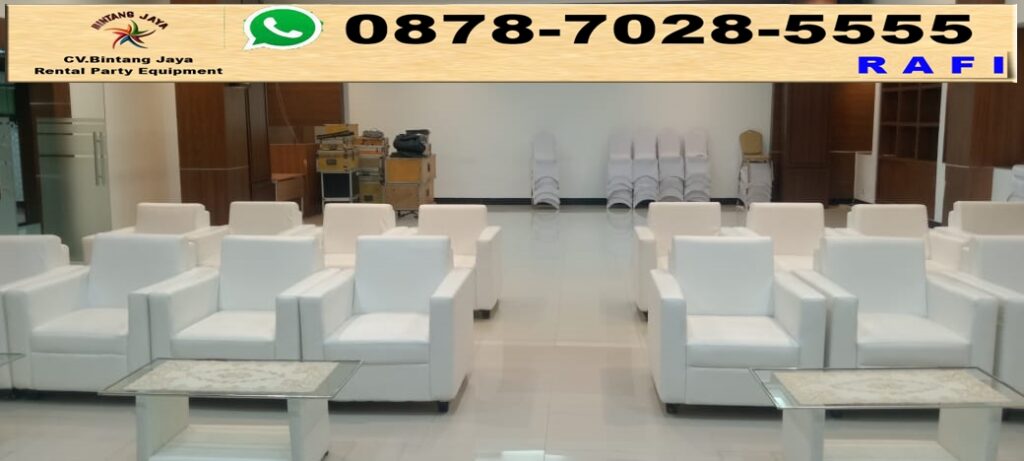 Vendor Sewa Sofa Kotak Plus Meja VIP Kaca Jakarta