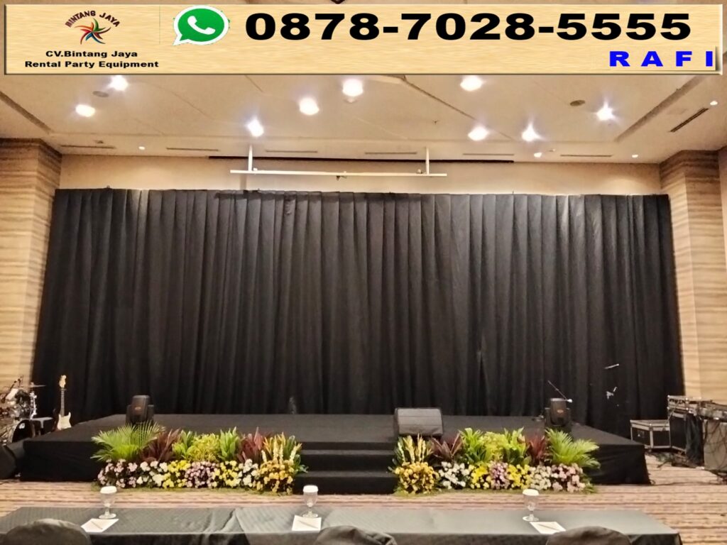 Jasa Sewa Tirai Hitam Tinggi 8 meter Jakarta