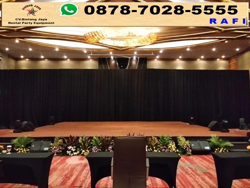 Jasa Sewa Tirai Hitam Tinggi 8 meter Jakarta