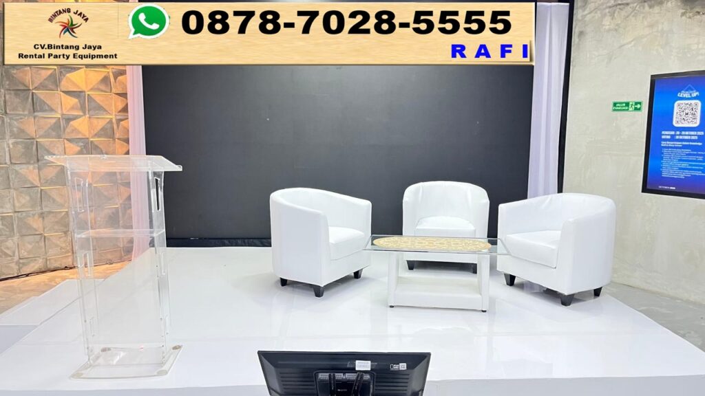 Pusat Sewa Sofa Type Oval dan Kotak Putih Jakarta