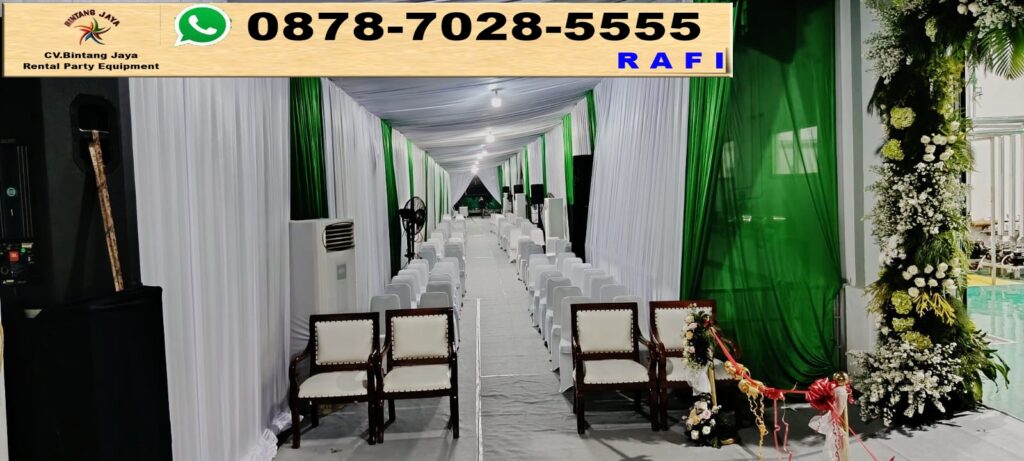 Sewa Tenda, Kursi, Karpet, Kipas, Krucut, Panggung Dan Gunting Pita Venue PT. Lam Seng Hang Indonesia