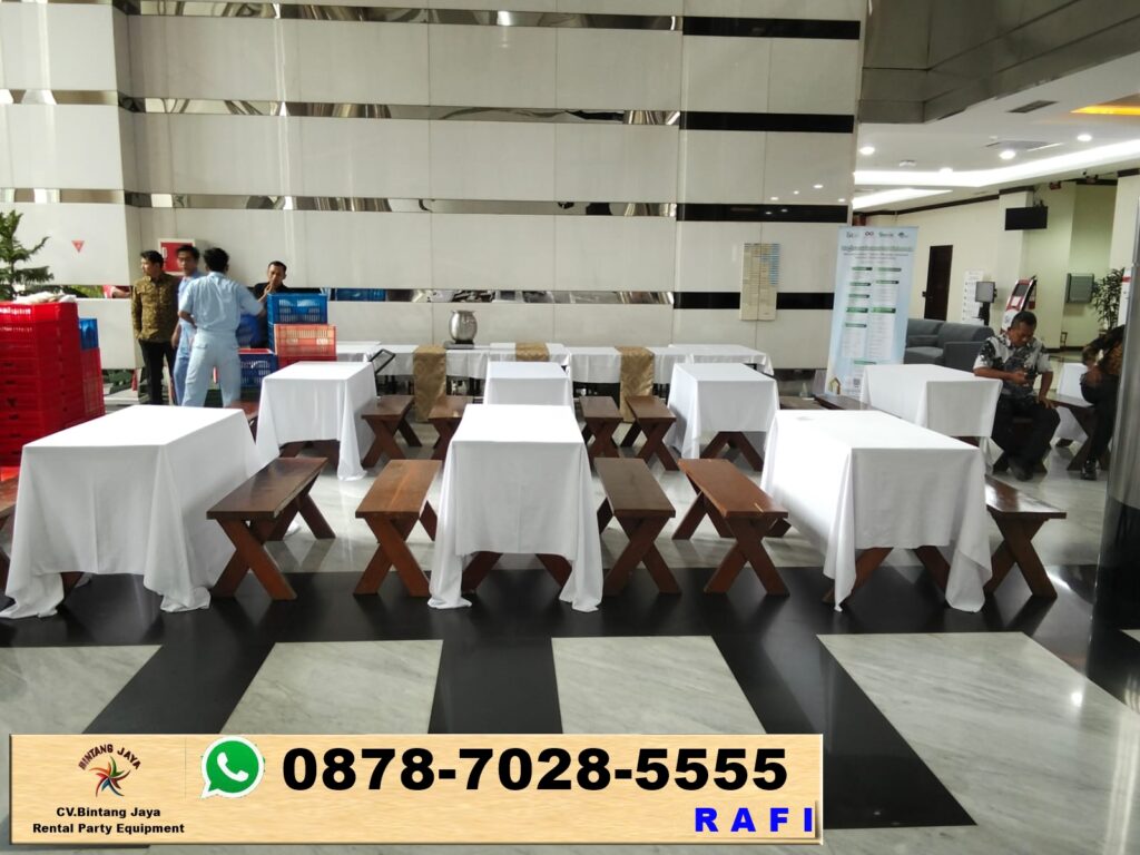 Sewa Meja Taman Tebar Putih Set Kursi Event Di Bandung