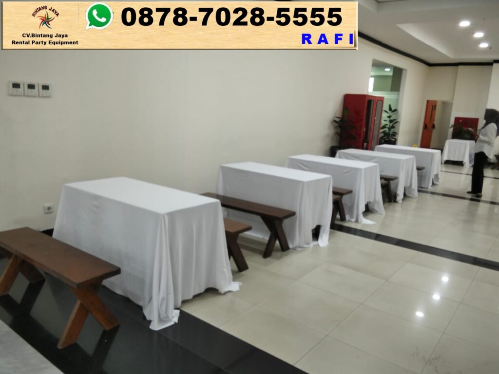 Sewa Meja Taman Tebar Putih Set Kursi Event Di Bandung