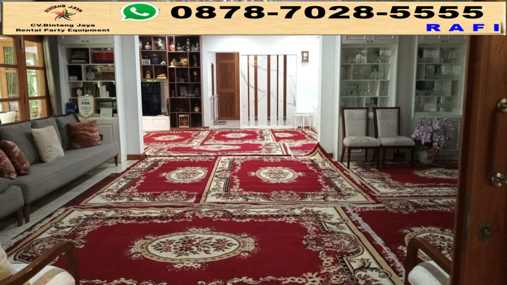 Jasa Sewa Karpet Permadani Merah Event Di Perumahan Cilandak