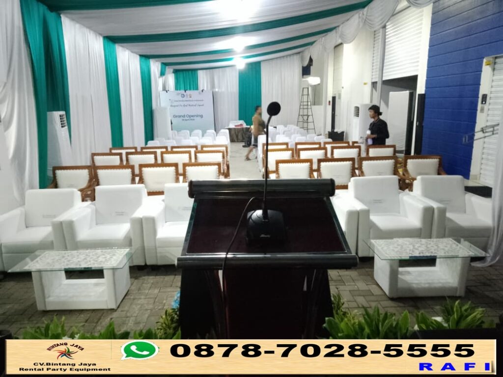 Paket Sewa Backdrop, Karpet, Futura, Meja IBM, Tenda & Meja Kaca Di Cikarang Bekasi