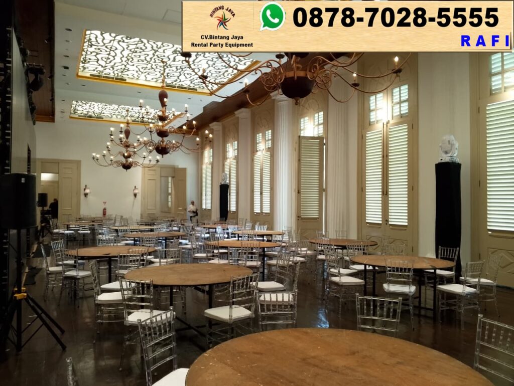 Paket Sewa Kursi Acrylic Tifany Plus Meja Bulat Tangerang