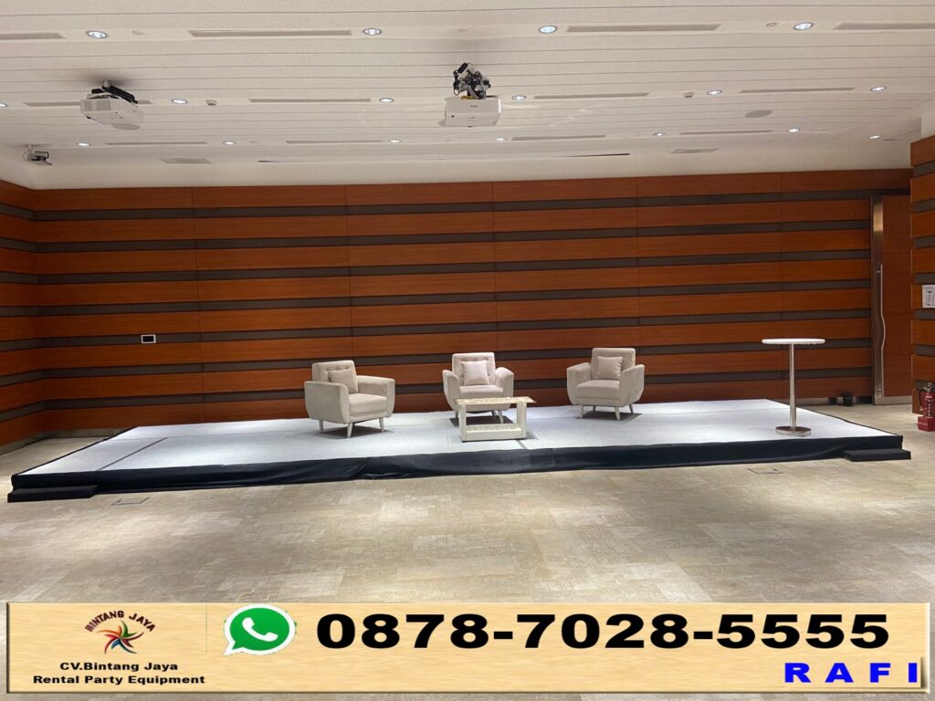 Paket Sewa Sofa Plus Panggung Dan Meja Bundar Set Kursi Jakarta