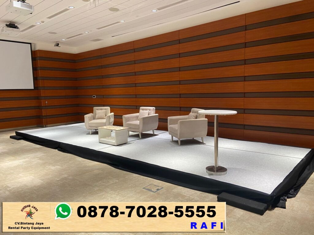 Paket Sewa Sofa Plus Panggung Dan Meja Bundar Set Kursi Jakarta