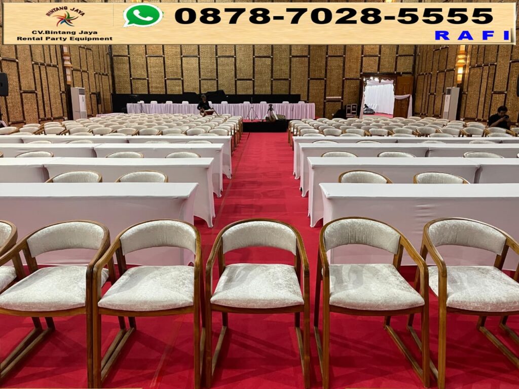 Rental sewa kursi dan meja veneu di gedung Pakuan Bandung