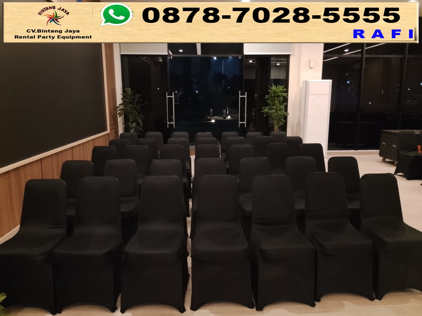 Sewa Kursi Event Type Stainless Cover Hitam Jakarta