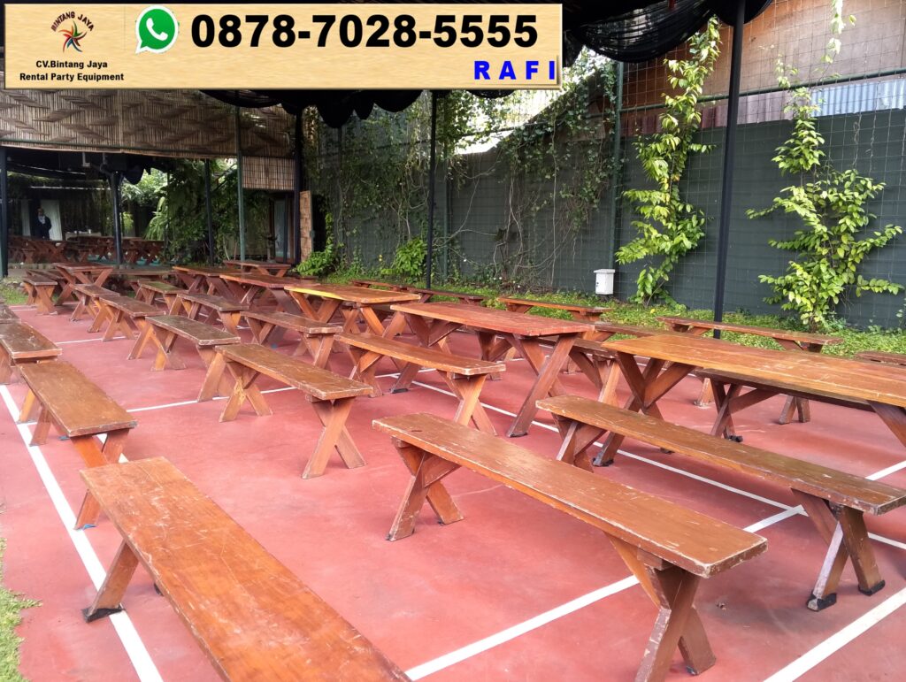 Sewa Murah Meja Kayu Dan Kursi Taman Kayu Di Bekasi