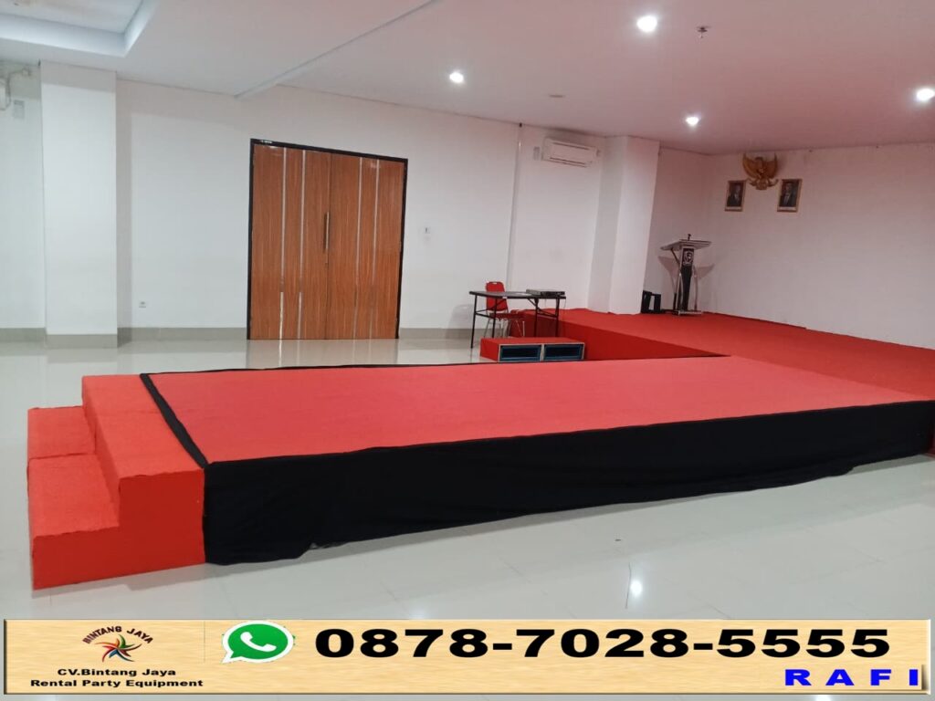 Sewa Panggung Cover Karpet Buana Merah Event Pelita Global Mandiri Bekasi