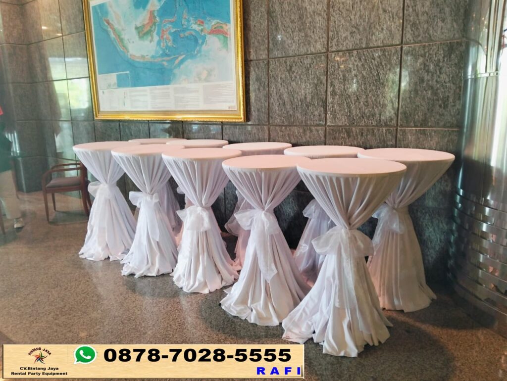 Rental Meja Bar Cover Tebar Tali Pita Jakarta
