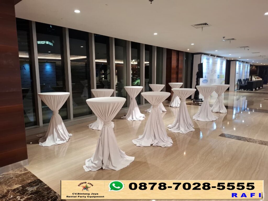 Rental Meja Bar Cover Tebar Tali Pita Jakarta