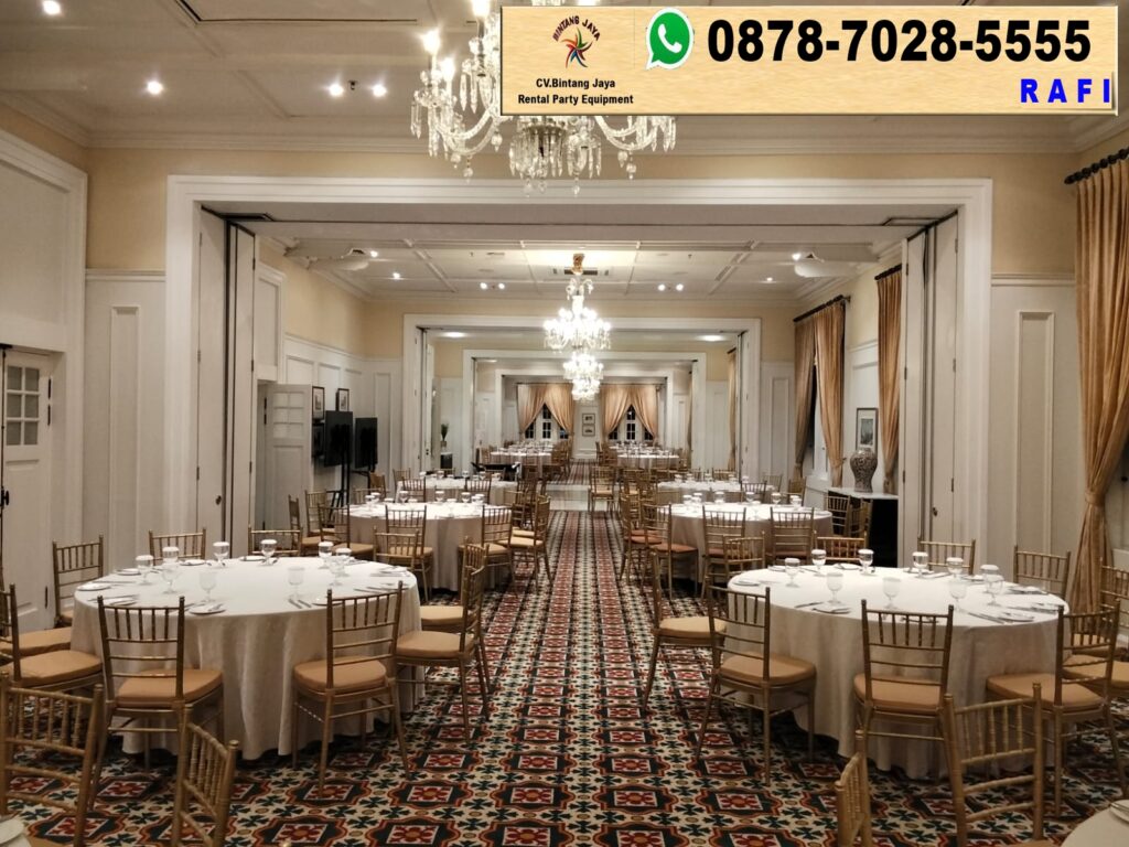 Rental ROUND TABLE GOLD Dan TIFFANY CHAIR Jakarta