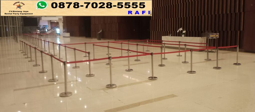 Rental Tiang Antrian Type Pita Sabuk Merah Jakarta