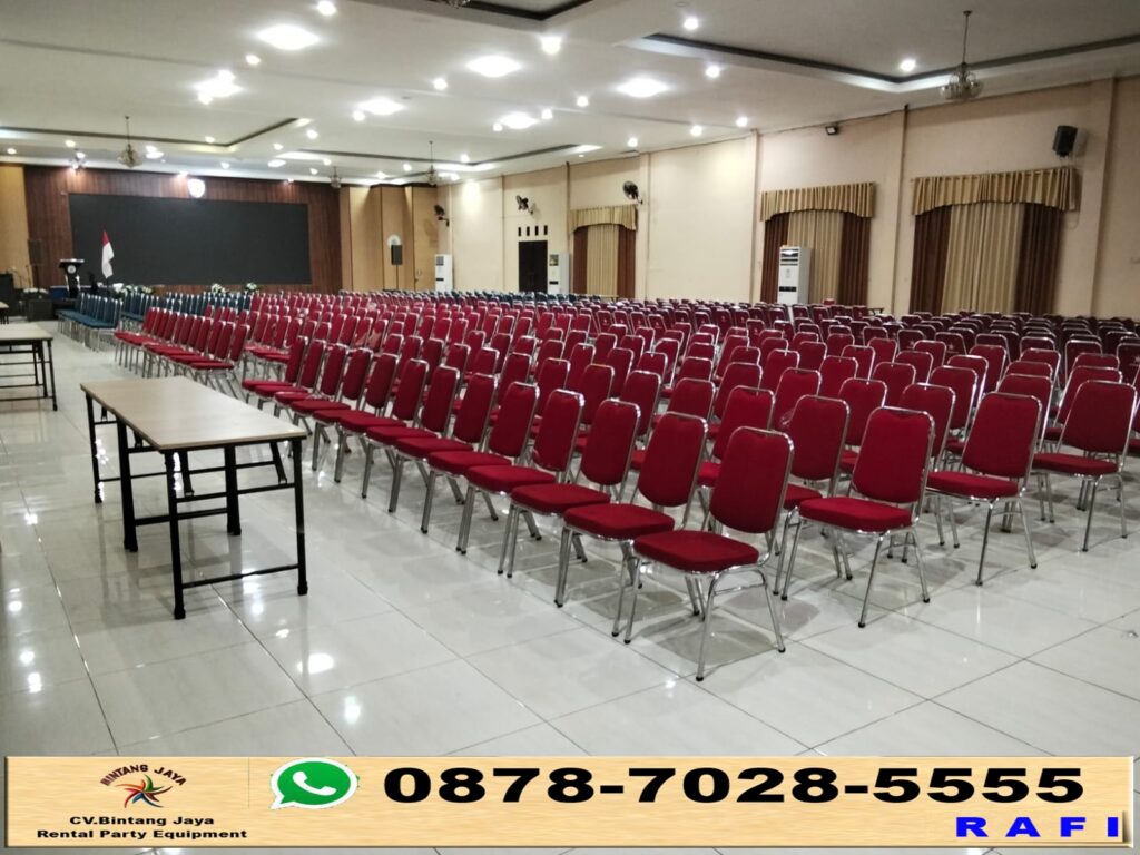 Sewa Kursi Event Type Futura Polos Merah Stainless Jakarta