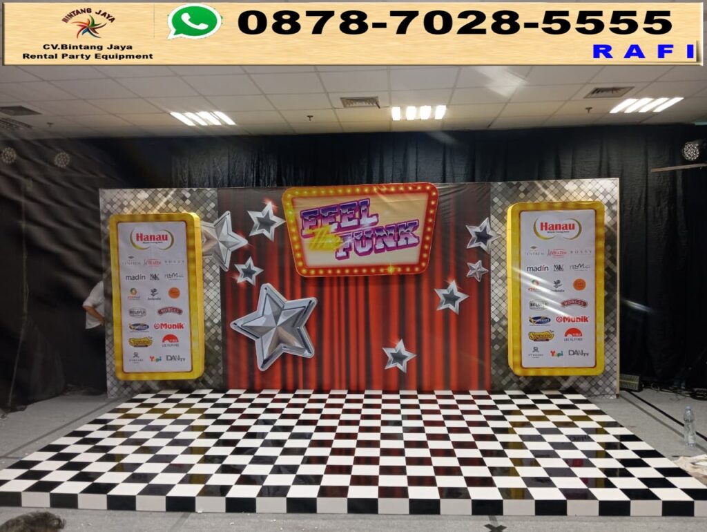 Sewa Dance Floor Fin Hpl Hitam Putih Event Di Curug Sangereng Serpong