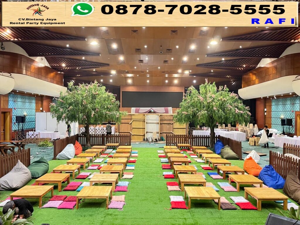 Sewa Meja Lesehan, Bantal Lesehan Dan Bean Bag Event PLN Jakarta
