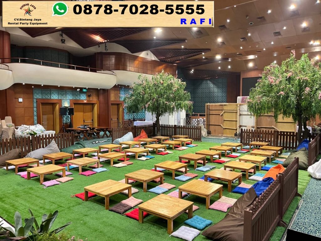 Sewa Meja Lesehan, Bantal Lesehan Dan Bean Bag Event PLN Jakarta