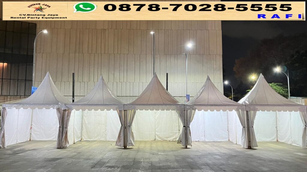 Sewa Tenda Sarnafil Kerucut Event BTN Ecopark Depok