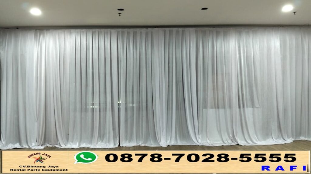 Sewa Tirai Putih, Karpet & Kursi Futura Event Telkom Jakarta