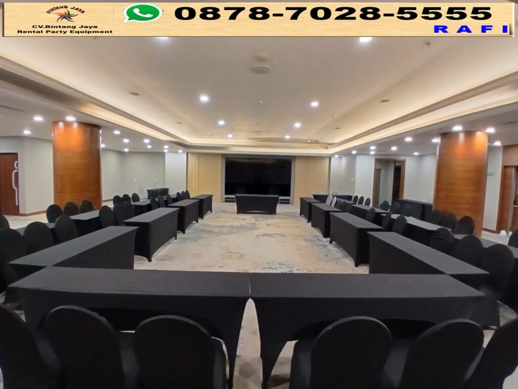 Gudang Sewa Meja IBM Hitam Event Di HK Tower