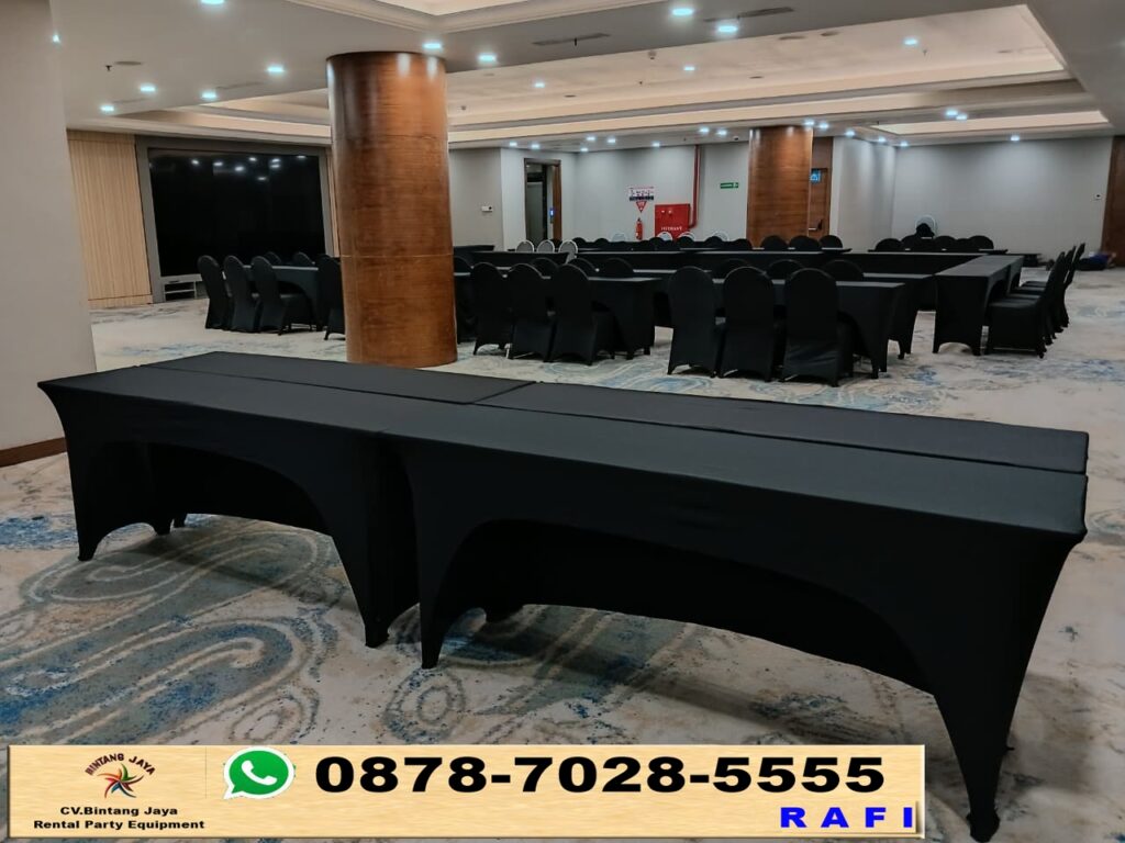 Gudang Sewa Meja IBM Hitam Event Di HK Tower