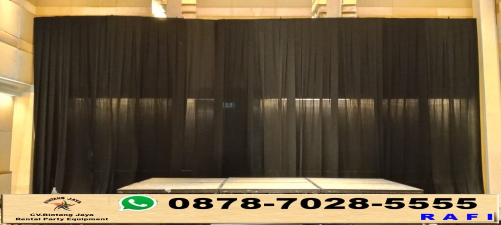 Jasa Sewa Tirai Hitam Event Cafe Blok M Jaksel