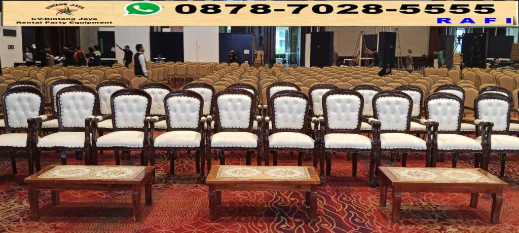 Sewa Armchair + Meja Vip Kayu Event Di Hotel Bidakara