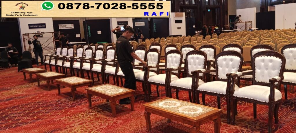 Sewa Armchair + Meja Vip Kayu Event Di Hotel Bidakara
