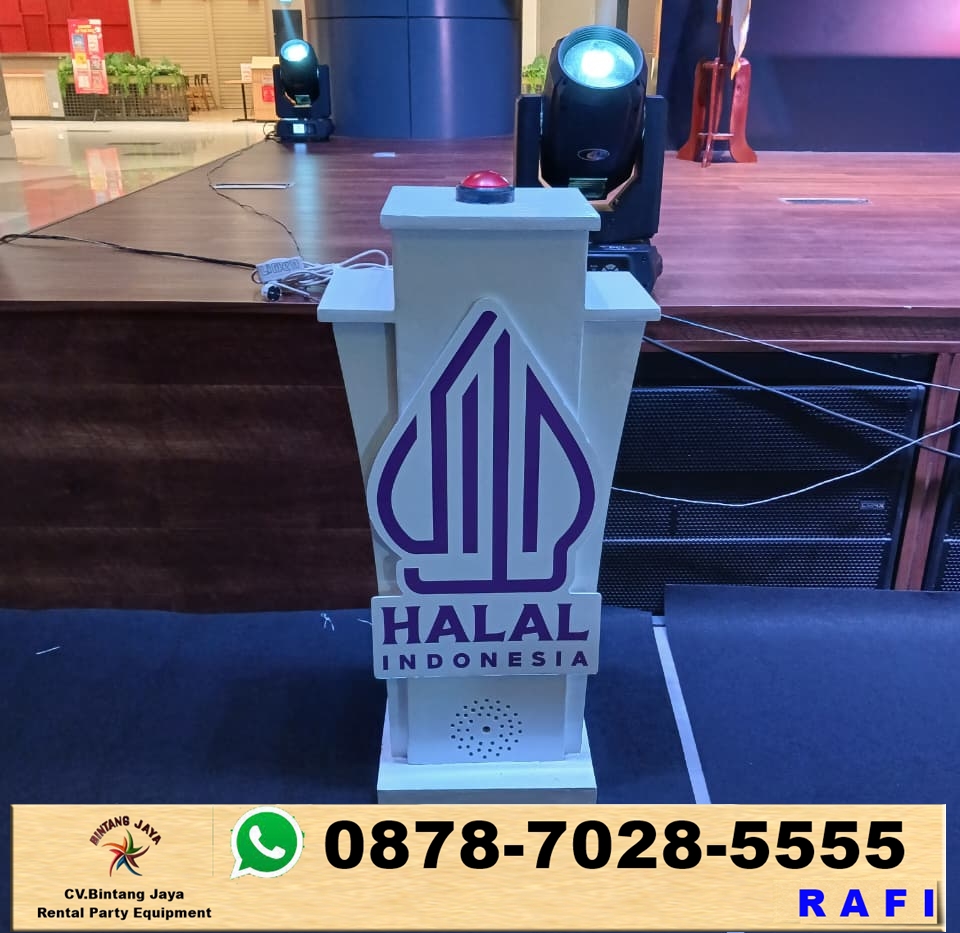 Sewa Podium Sirine Putih Q Line, Sofa Dan Meja Kaca Jakarta