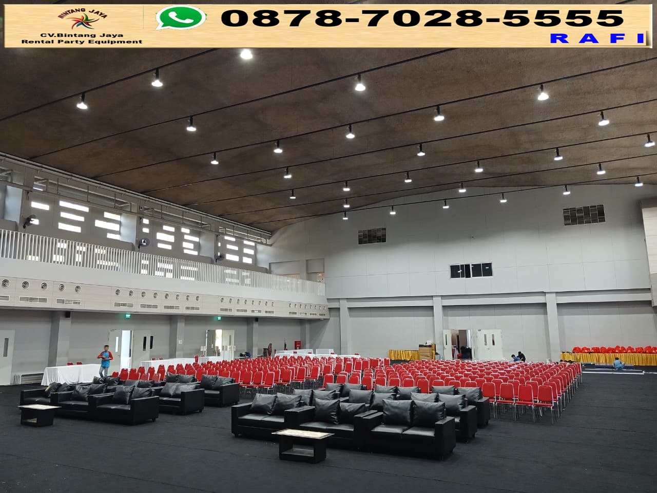 Sewa Meja Kotak Dan Kursi Tiffany Putih Event Plaza Jamsostek Jaksel