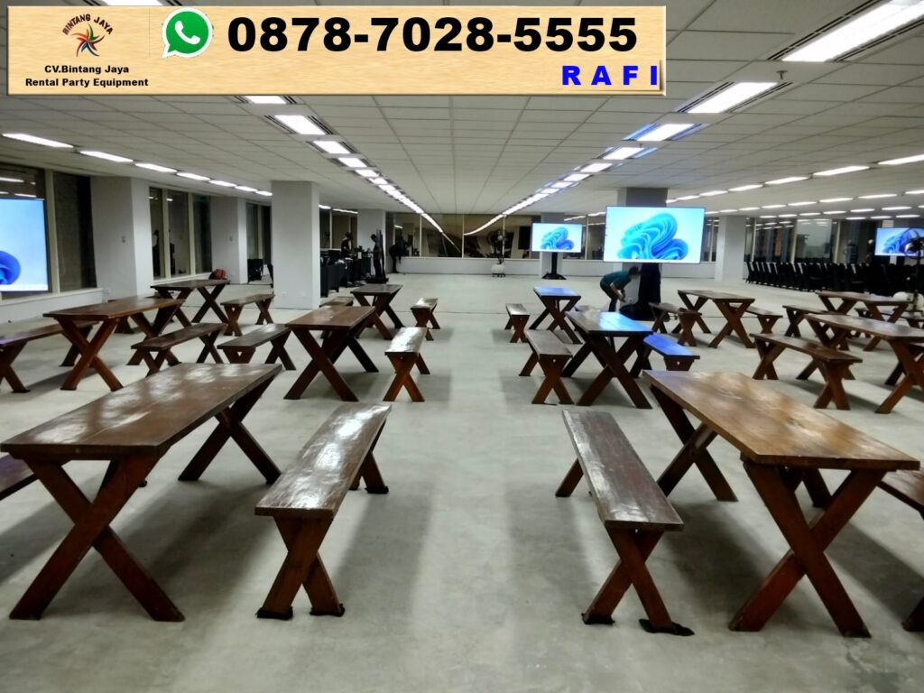 Paket Sewa Bangku Kayu Set Meja Taman Jakarta