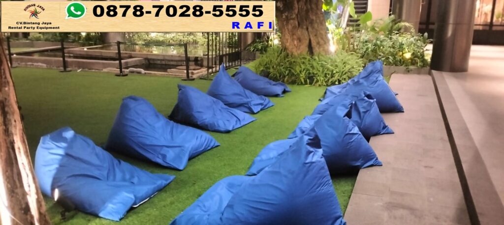 Rental Sewa Bean Bag Biru Bantal Lesehan Terbaru Di Jakarta