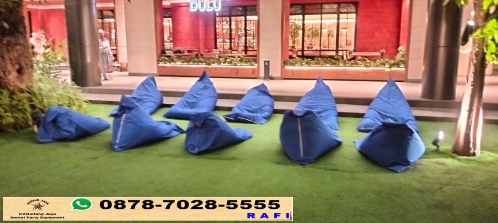 Rental Sewa Bean Bag Biru Bantal Lesehan Terbaru Di Jakarta