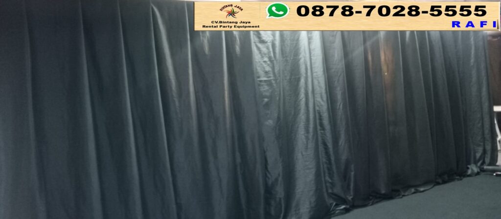 Rental Tirai Hitam Tinggi 2.5m Jakarta