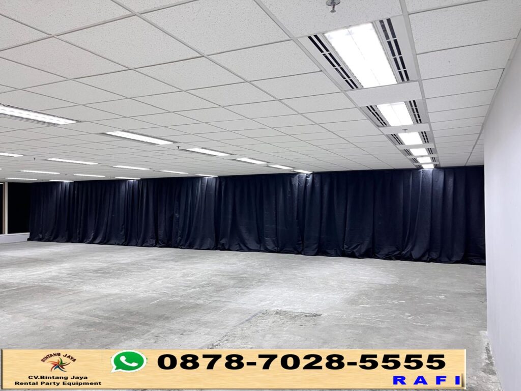 Rental Tirai Hitam Tinggi 2.5m Jakarta