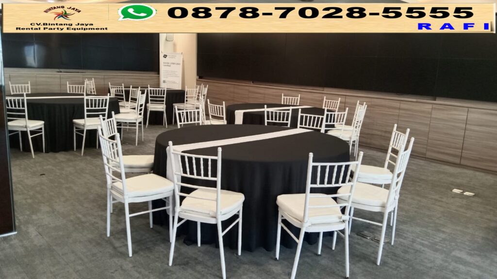Sewa Round Table Dan Kursi Tiffany Putih Kuningan Jaksel