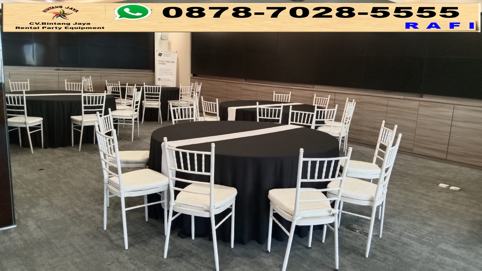 Sewa Round Table Dan Kursi Tiffany Putih Kuningan Jaksel